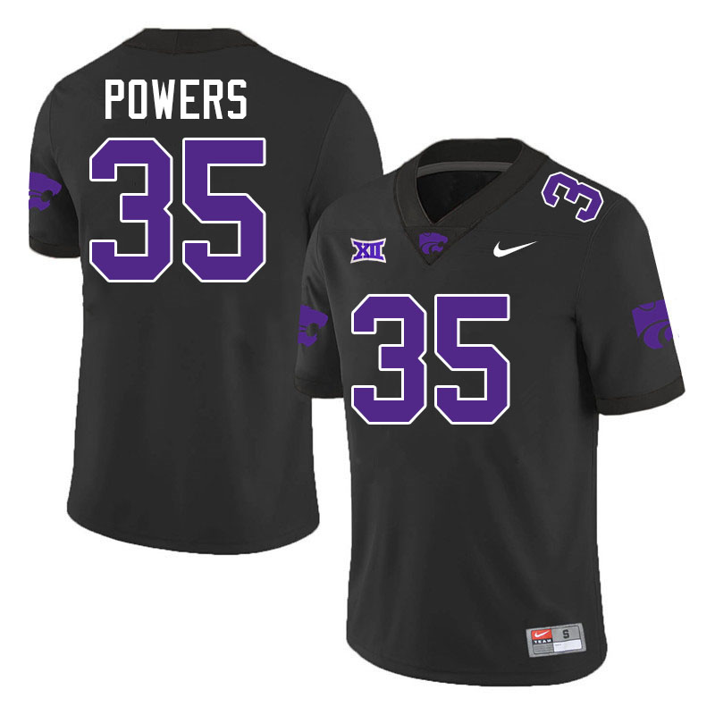Gabe Powers Kansas State Jersey,Kansas State Wildcats #35 Gabe Powers Football Jersey-Black